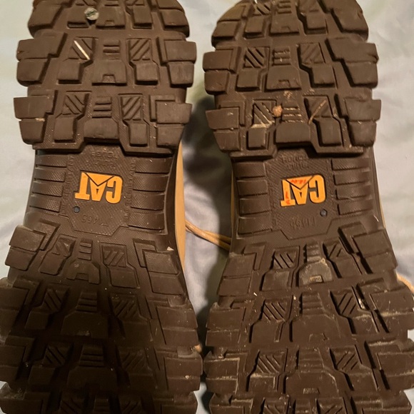 Mens Tan Work Boots - Rugged Outdoor Safety Shoe